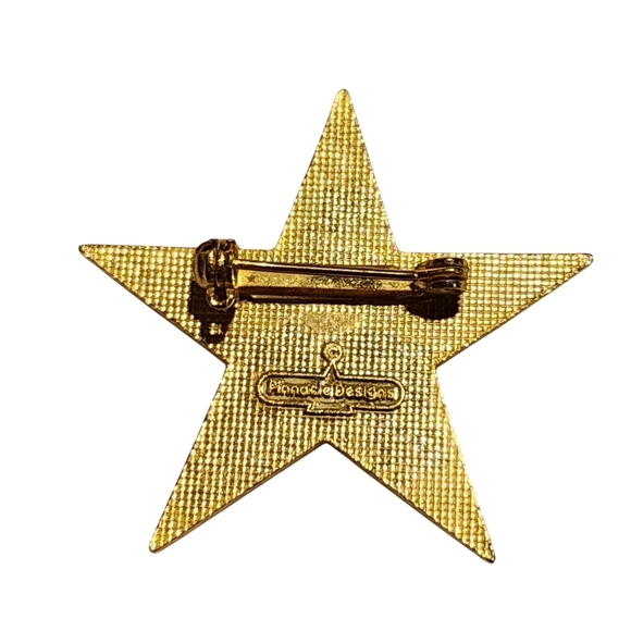 Pinnacle Designs Hollywood Walk Of Fame Star Pin 1.5" Red Star - Picture 2 of 3